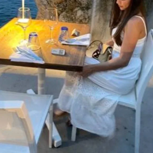 Lace Insert Ruffle Hem Slip Dress - Picture 11 of 15